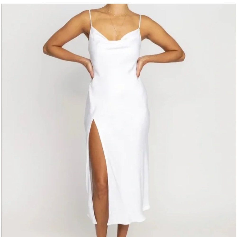 RESA White Midi Dress
